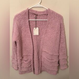 NWT Barefoot Dreams Cozychic Boardwalk Cardigan In Orchid Size XS